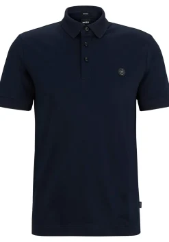 BOSS Parris regular fit heren polo, pique, donkerblauw