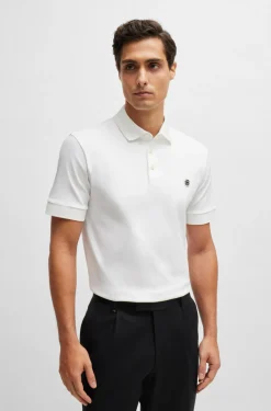 BOSS Parris regular fit heren polo, pique, wit