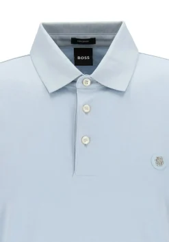 BOSS Parris regular fit heren polo, pique, lichtblauw