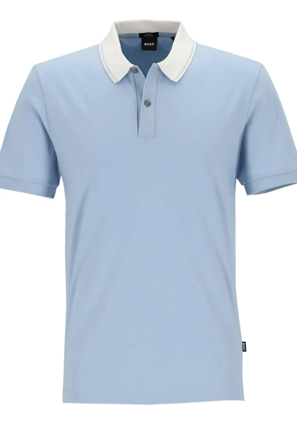 BOSS Phillipson slim fit heren polo, pique, lichtblauw