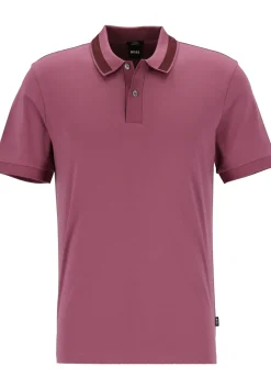 BOSS Phillipson slim fit heren polo, pique, paars