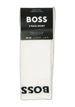 BOSS Sport Logo (2-pack), heren sportsokken katoen, wit