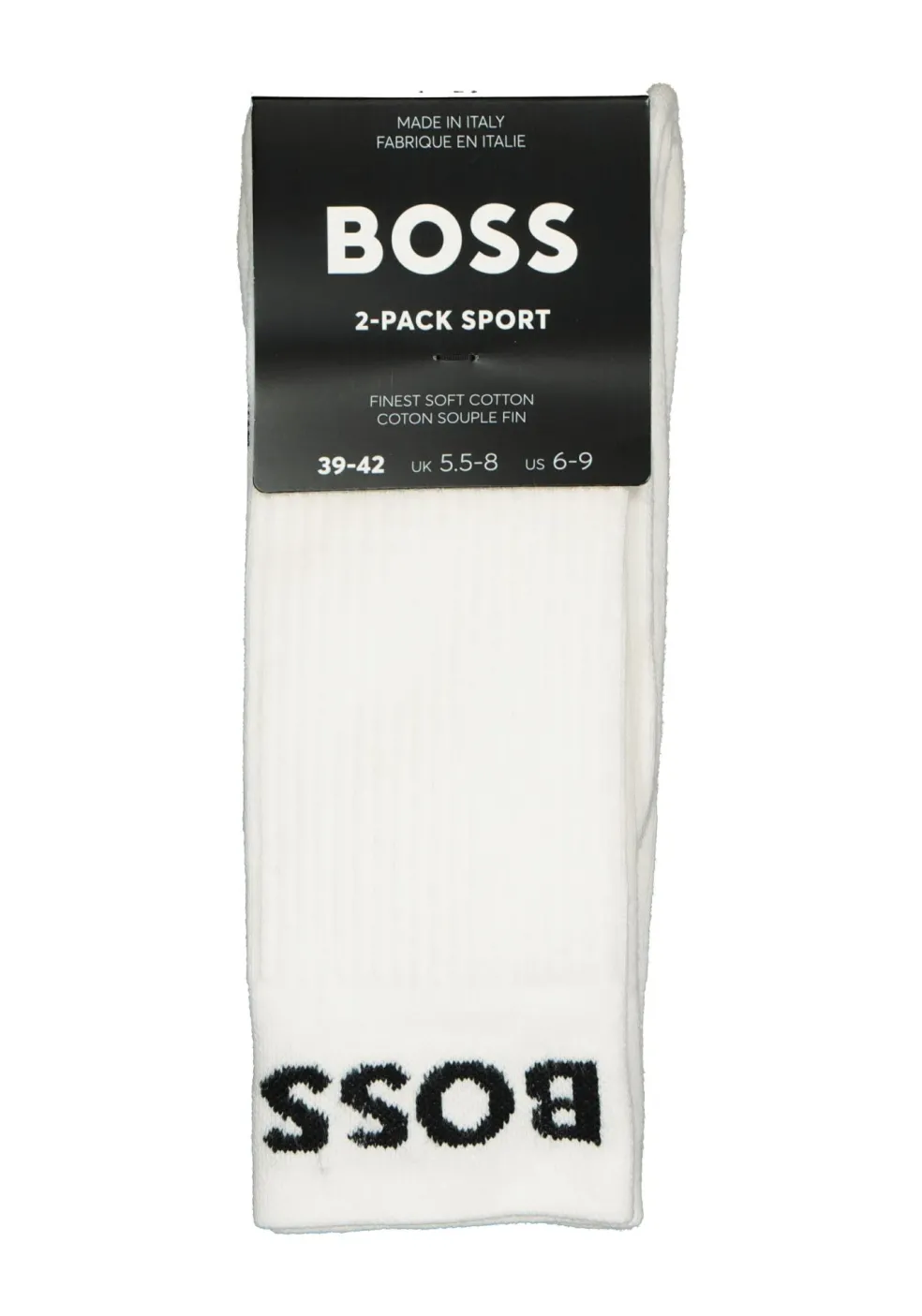 BOSS Sport Logo (2-pack), heren sportsokken katoen, wit