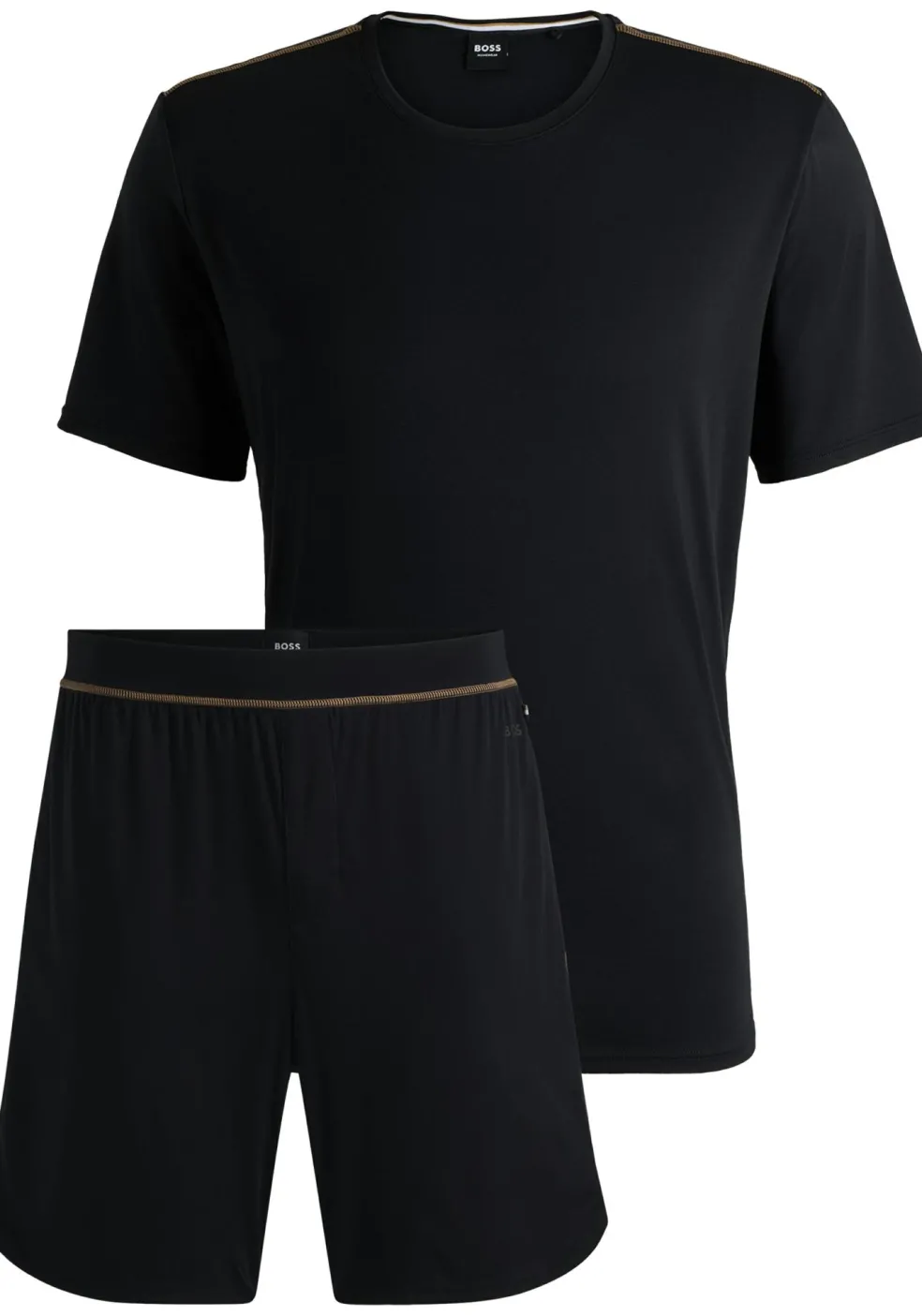 BOSS Ultra Short Set, heren shortama set, zwart