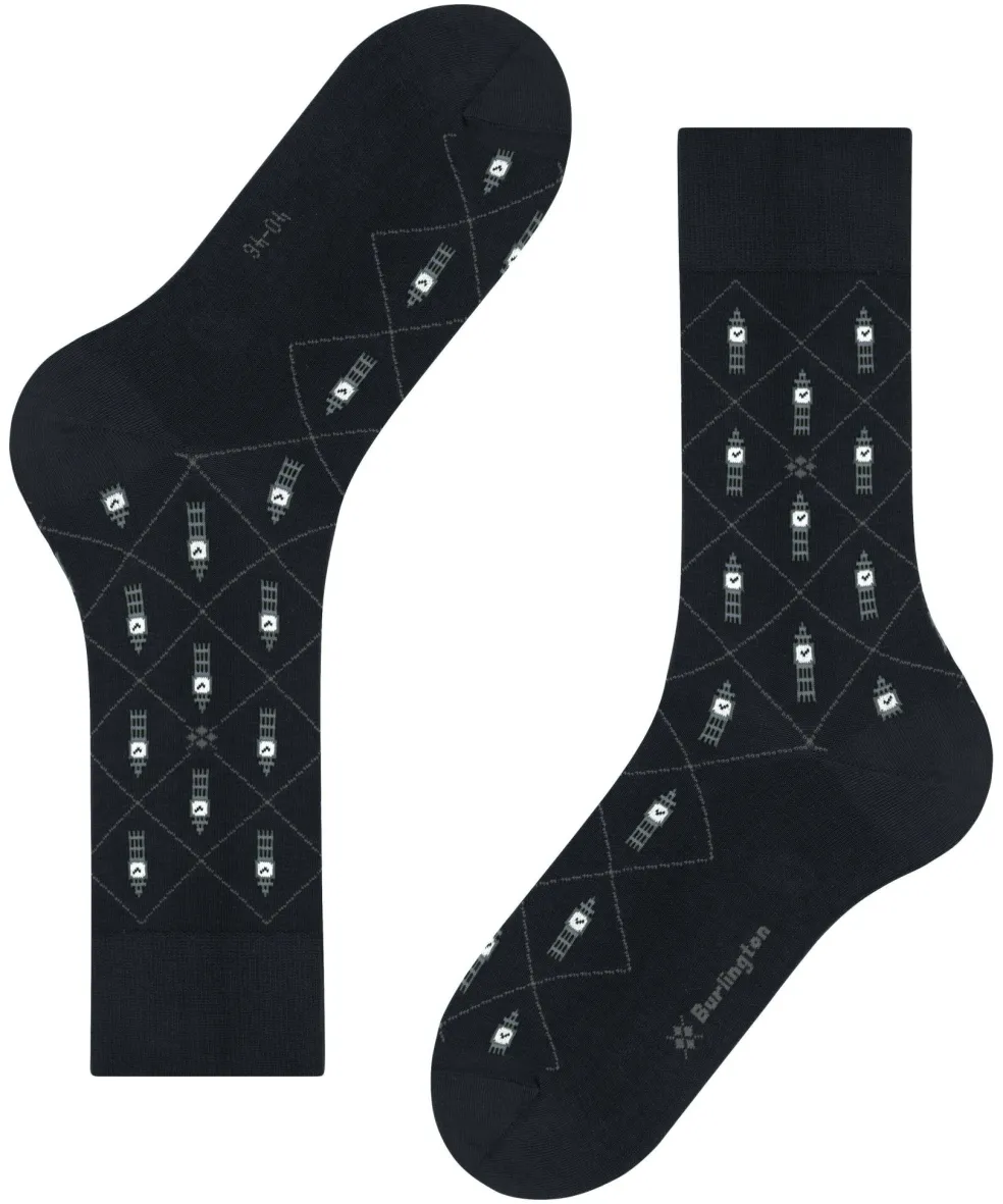 Burlington Big Ben herensokken, zwart (black)