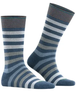Burlington Blackpool herensokken, blauw (dark blue mel.)