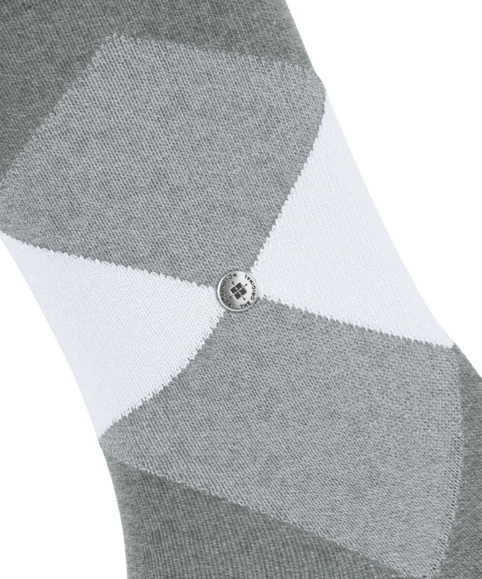 Burlington Bonnie damessokken kort, grijs (light greymel.)