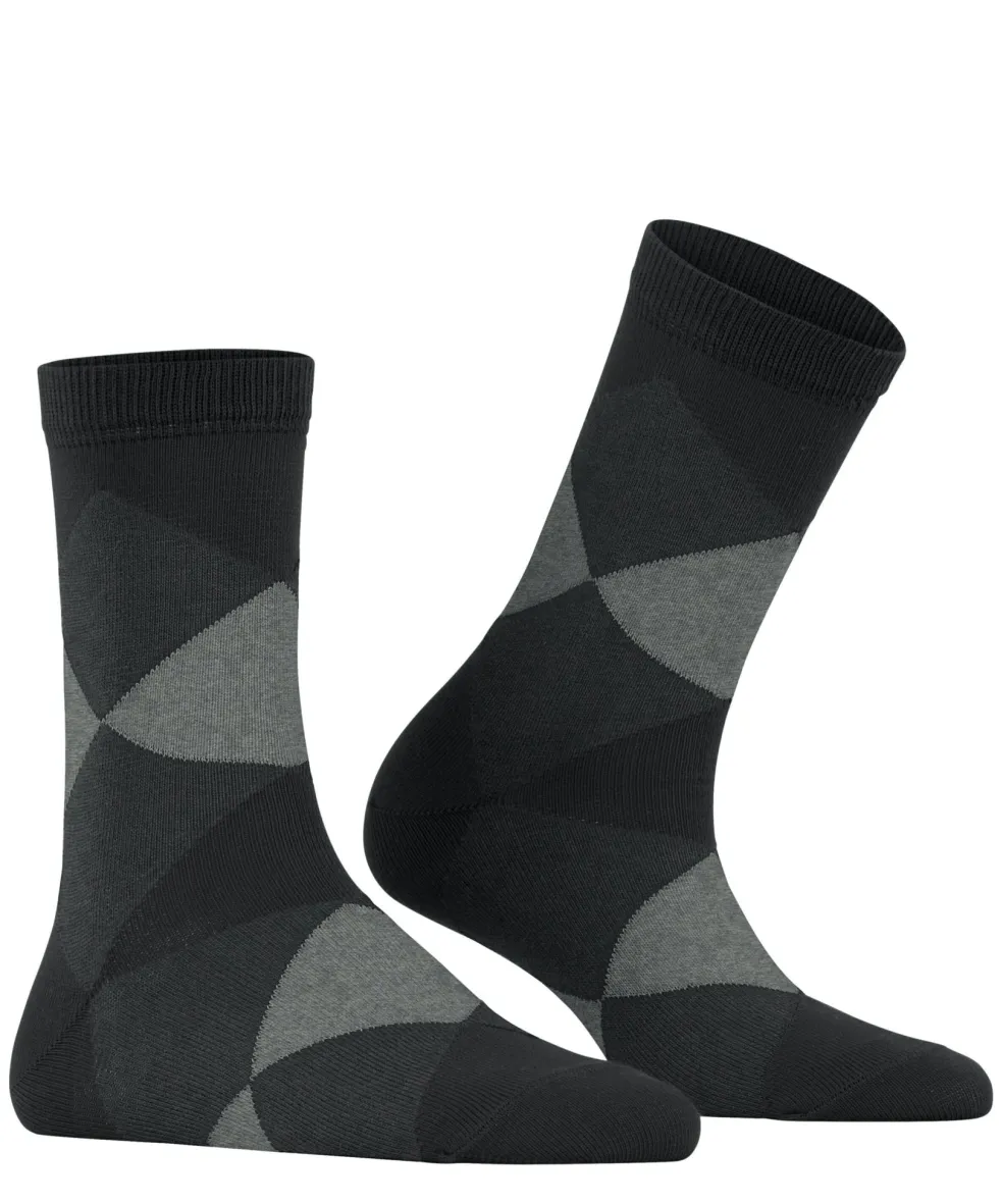 Burlington Bonnie damessokken kort, zwart (black)