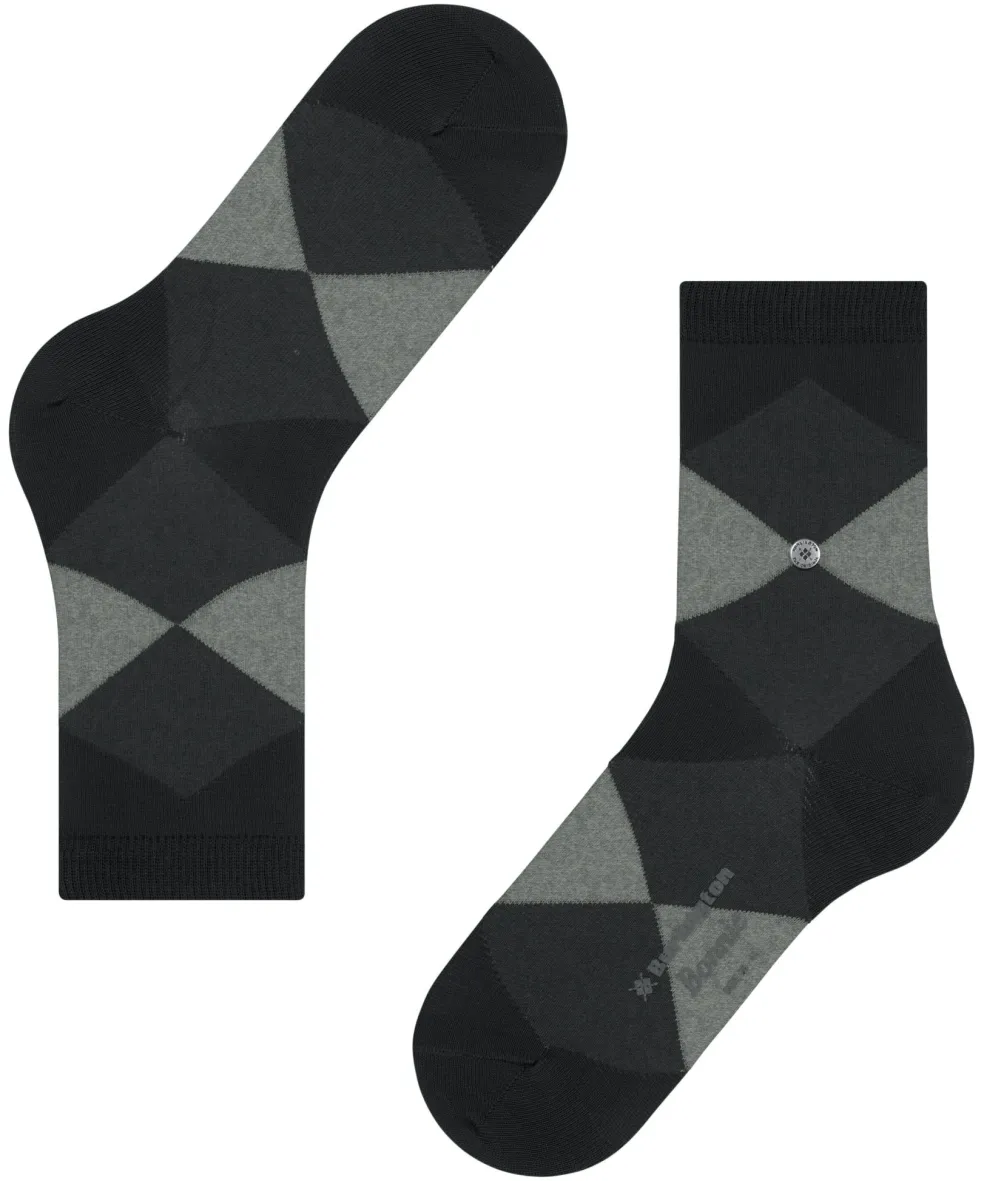 Burlington Bonnie damessokken kort, zwart (black)