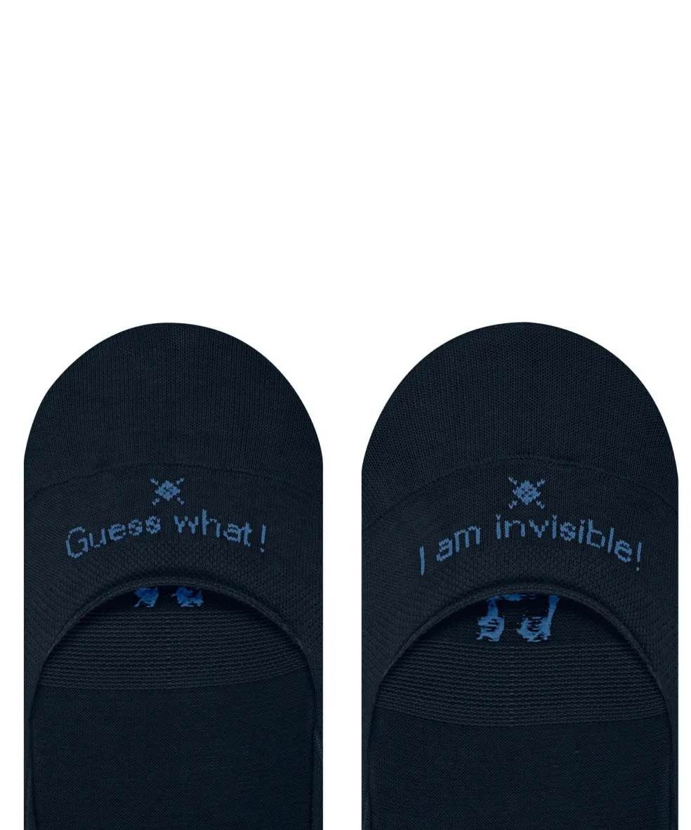 Burlington Carrington heren invisible sokken, blauw (marine)