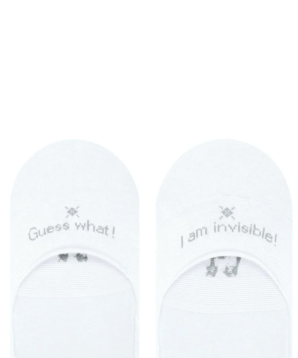 Burlington Carrington heren invisible sokken, wit (white)