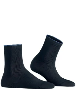 Burlington Chelsea damessokken kort, blauw (marine)