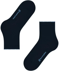 Burlington Chelsea damessokken kort, blauw (marine)