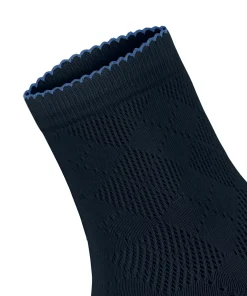 Burlington Chelsea damessokken kort, blauw (marine)