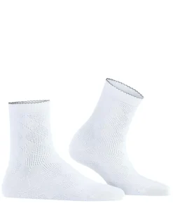 Burlington Chelsea damessokken kort, wit (white)
