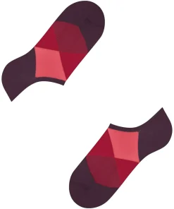 Burlington Clyde heren sneakersokken, rood (claret)