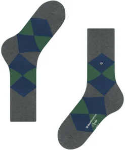 Burlington Clyde herensokken, grijs (carbon mel.)