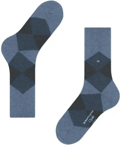 Burlington Clyde herensokken, blauw (light jeans)