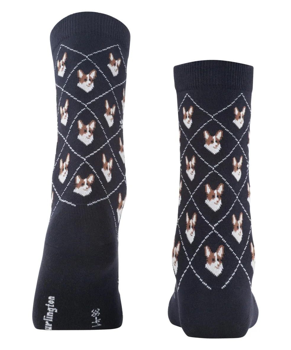 Burlington Corgi damessokken, zwart (black)