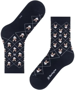 Burlington Corgi damessokken, zwart (black)