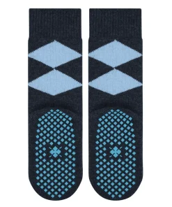 Burlington Cosy Argyle damessokken, blauw (midnight)
