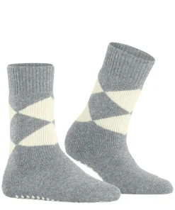 Burlington Cosy Argyle damessokken, grijs (grey mel.)