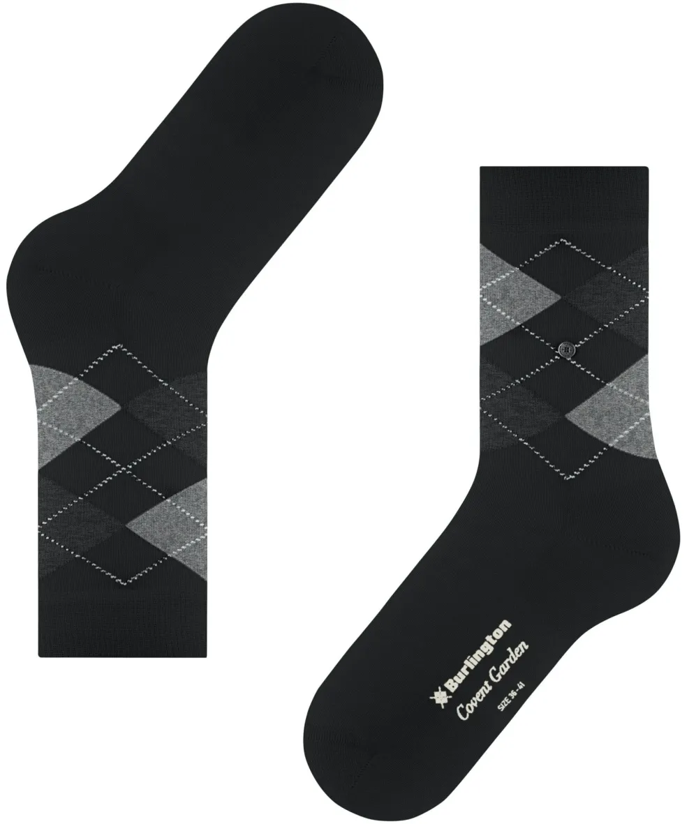 Burlington Covent Garden damessokken, zwart (black)
