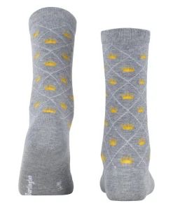 Burlington Crown damessokken, grijs (light grey)
