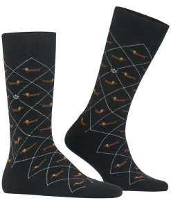 Burlington Dachshund herensokken, zwart (black)