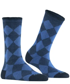 Burlington Dalston damessokken, blauw (marine)