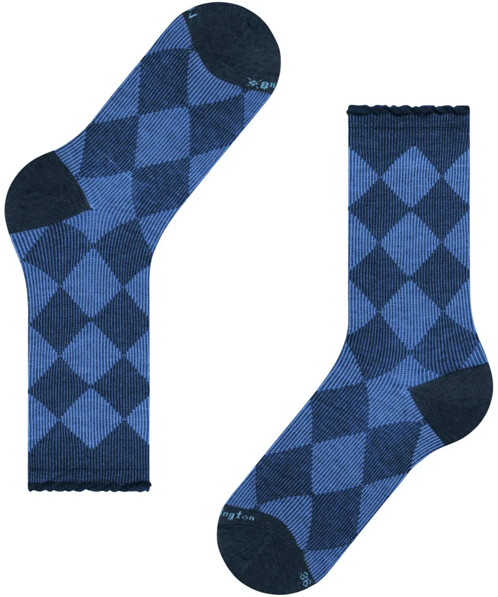 Burlington Dalston damessokken, blauw (marine)