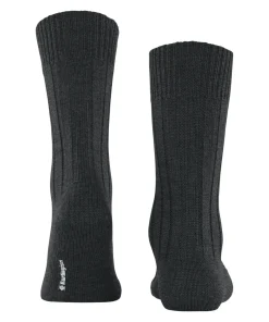 Burlington Dover herensokken, grijs (asphalt mel.)