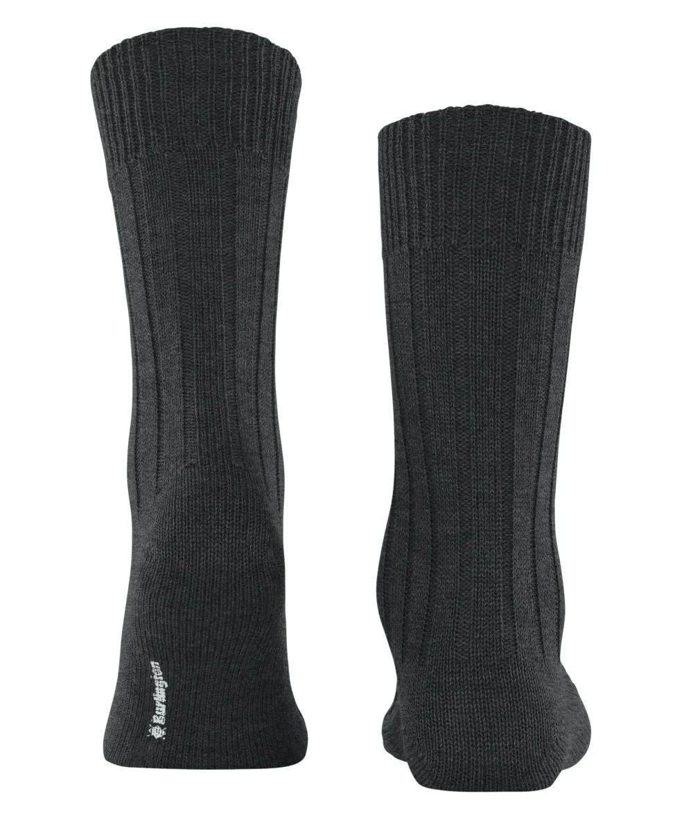 Burlington Dover herensokken, grijs (asphalt mel.)