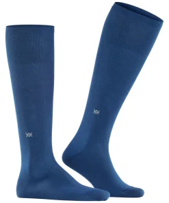 Burlington Dublin heren kniekousen, blauw (night blue)