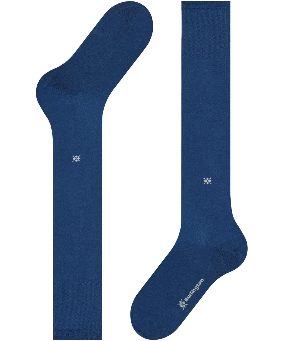 Burlington Dublin heren kniekousen, blauw (night blue)