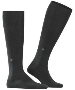 Burlington Dublin heren kniekousen, grijs (anthracite mel.)