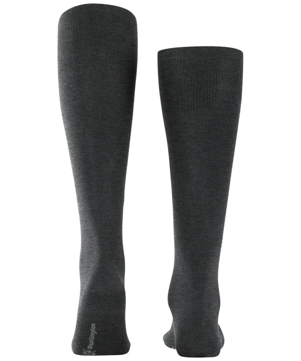 Burlington Dublin heren kniekousen, grijs (anthracite mel.)