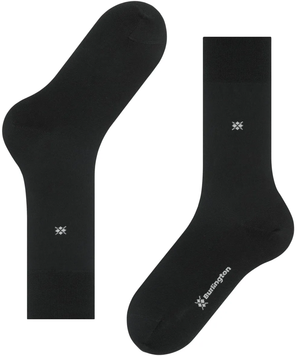 Burlington Dublin herensokken, zwart (black)