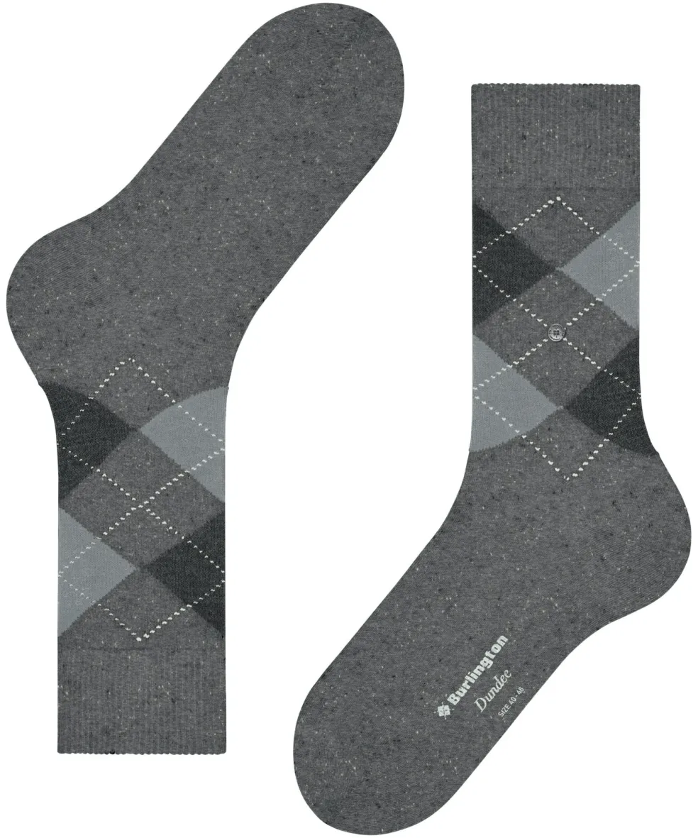 Burlington Dundee herensokken, grijs (carbon mel.)