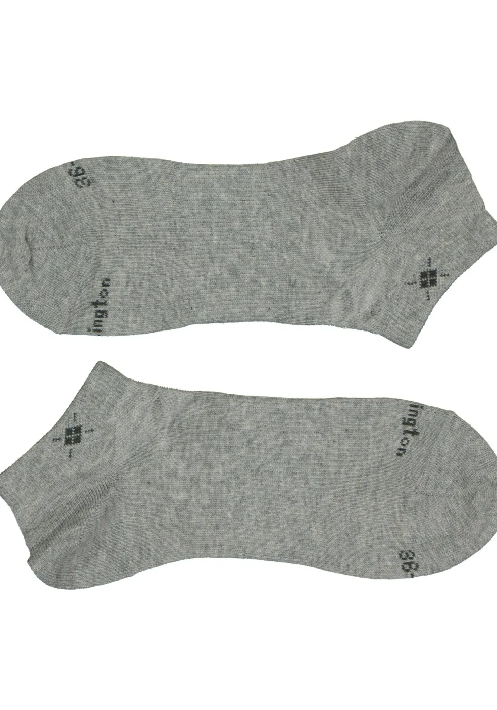 Burlington Everyday dames enkelsokken (2-pack), katoen, grijs