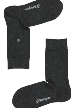 Burlington Everyday damessokken (2-pack), katoen, antraciet en geruit