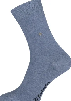 Burlington Everyday damessokken (2-pack), katoen, licht jeansblauw en geruit