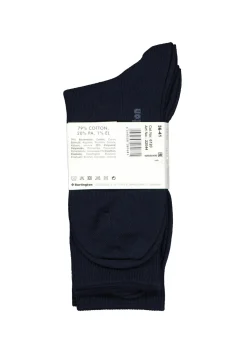 Burlington Everyday damessokken (2-pack), katoen, marine blauw en geruit