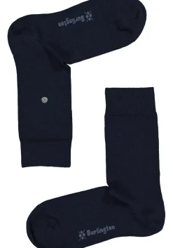 Burlington Everyday damessokken (2-pack), katoen, marine blauw en geruit