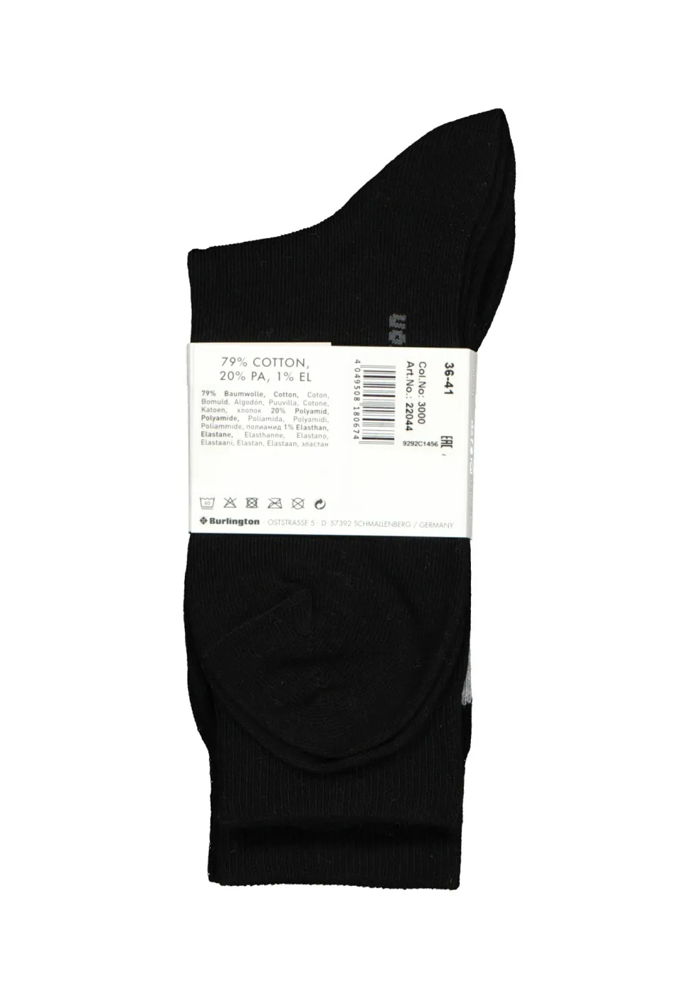 Burlington Everyday damessokken (2-pack), katoen, zwart en geruit