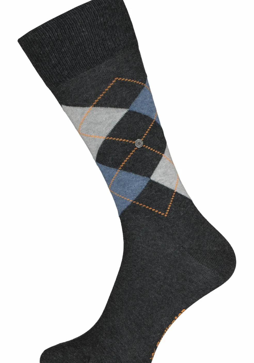 Burlington Everyday herensokken (2-pack), katoen, antraciet uni en geruit