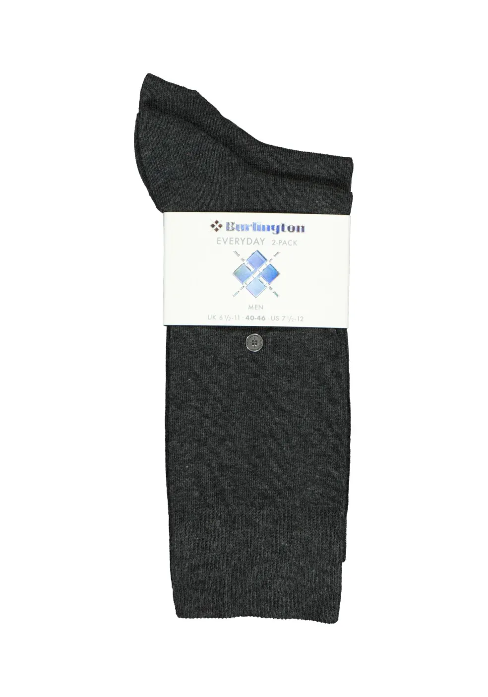 Burlington Everyday herensokken (2-pack), katoen, antraciet grijs