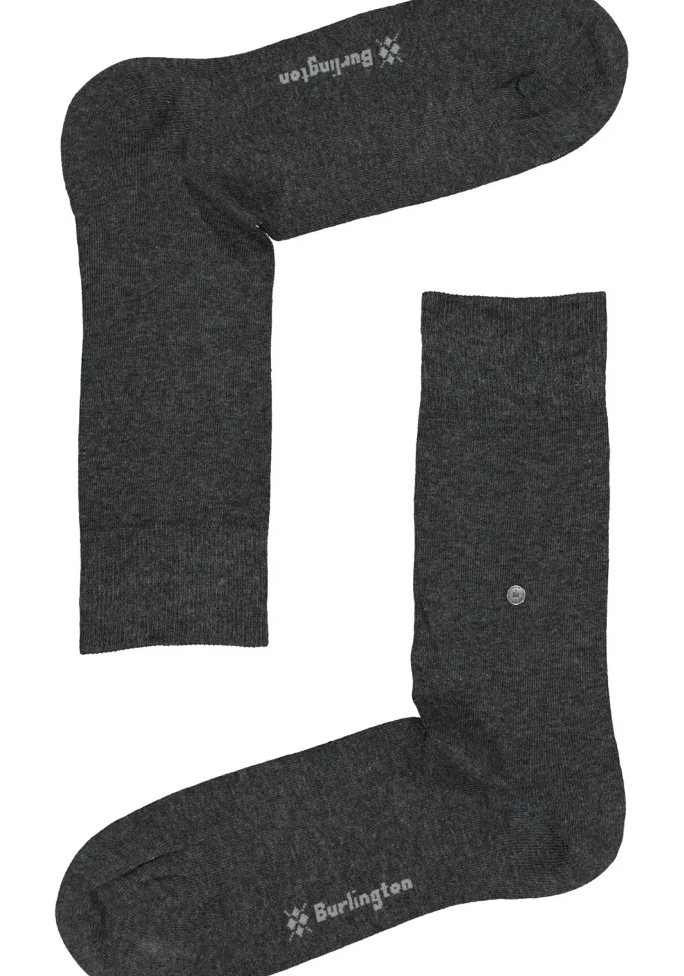 Burlington Everyday herensokken (2-pack), katoen, antraciet grijs
