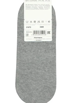 Burlington Everyday invisible herensokken (2-pack), katoen, grijs (light grey)