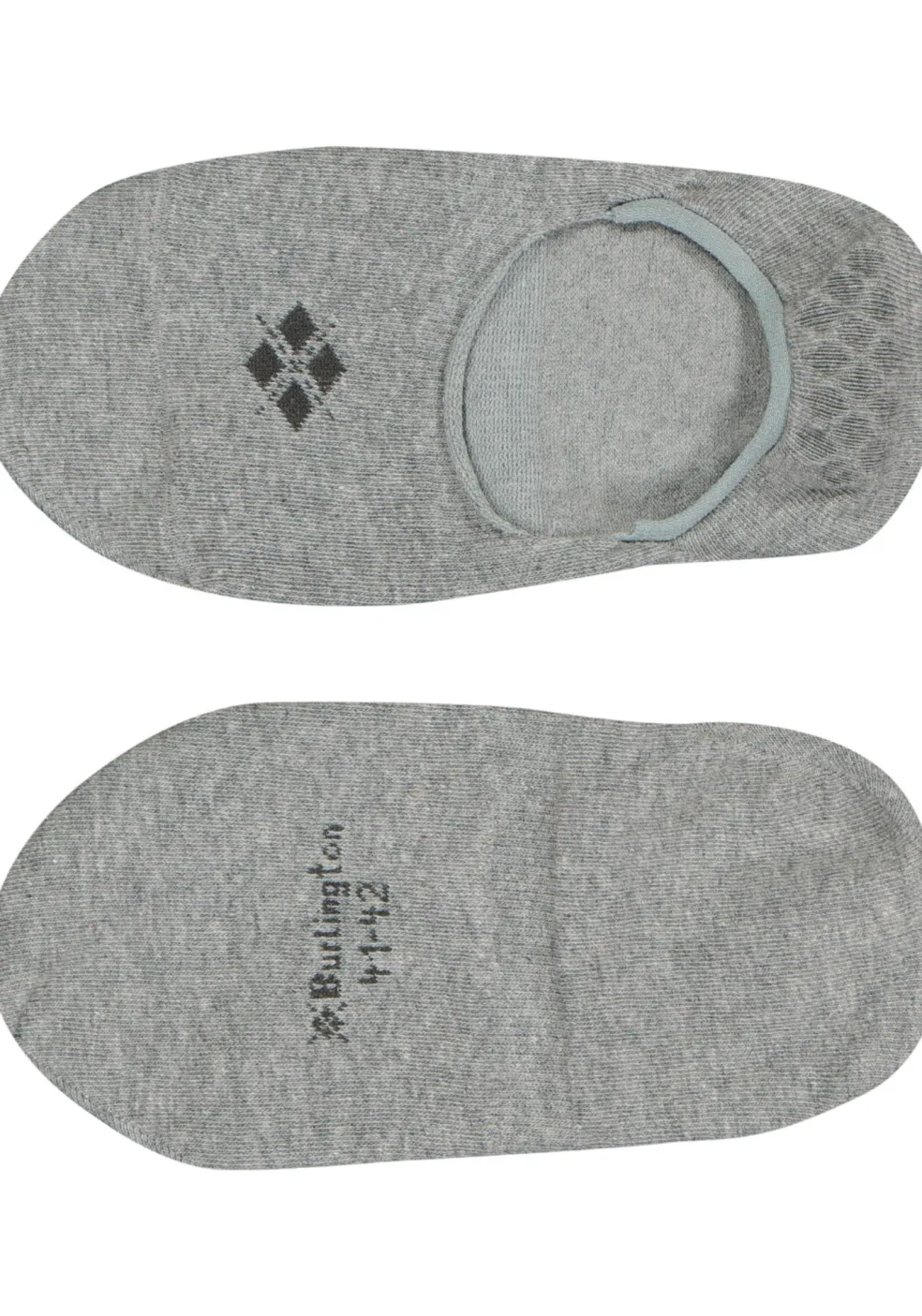 Burlington Everyday invisible herensokken (2-pack), katoen, grijs (light grey)
